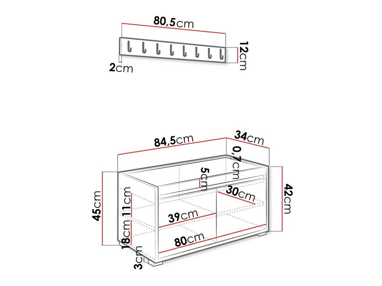 Комплект за антре Comfivo Pinus IV (Бял + Soft 017)