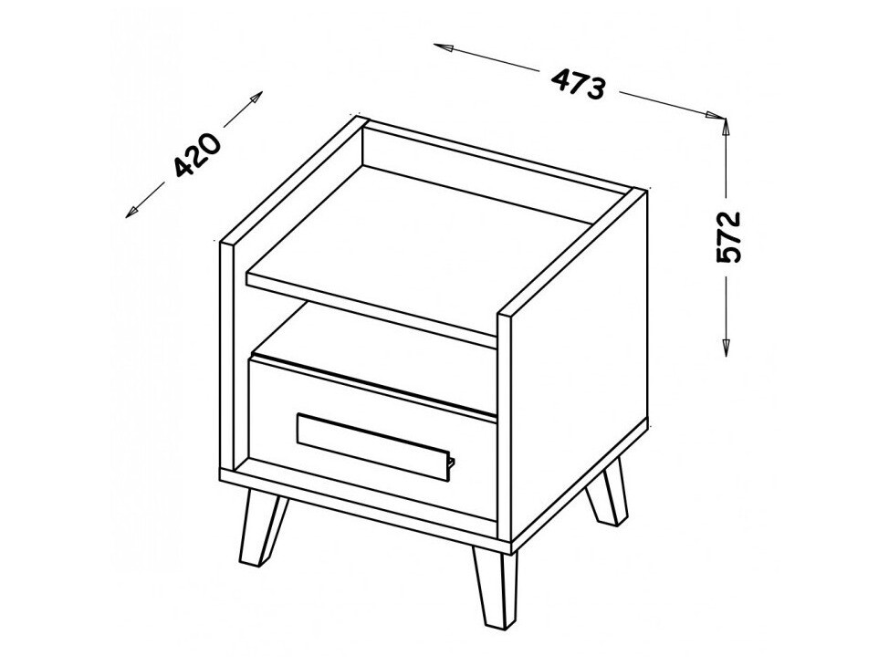 Нощно шкафче Oderevu 110