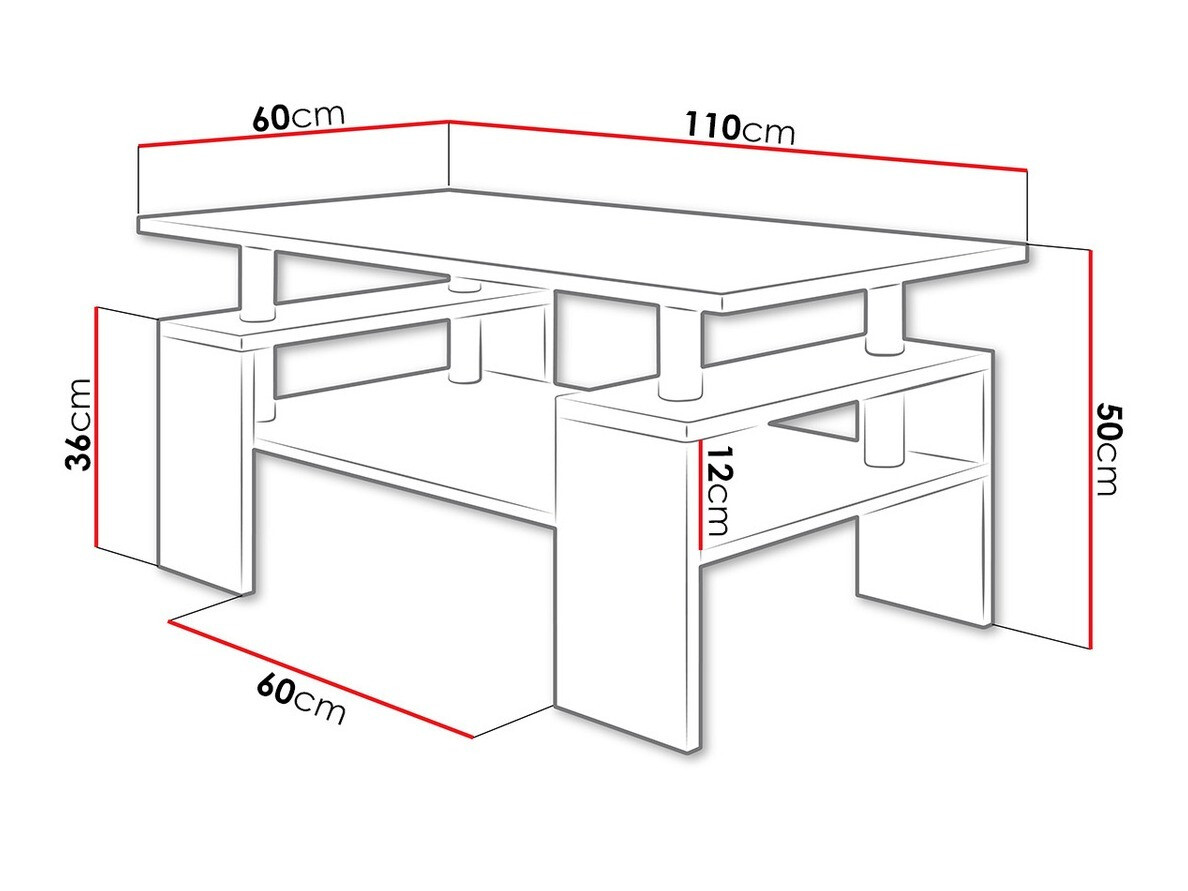 Масичка за кафе Providence 124 (Сонома дъб)