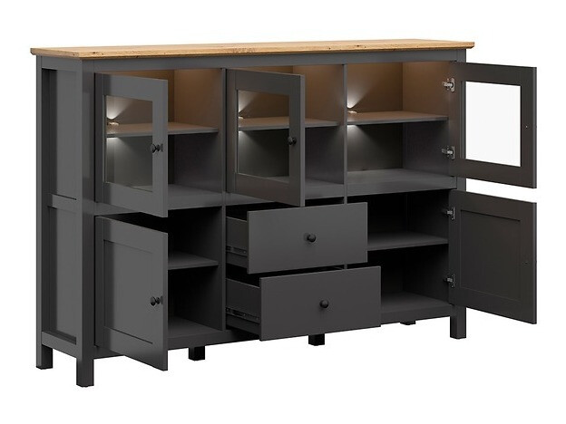 Скрин Sordoro 103 (Графит + Artisan дъб)