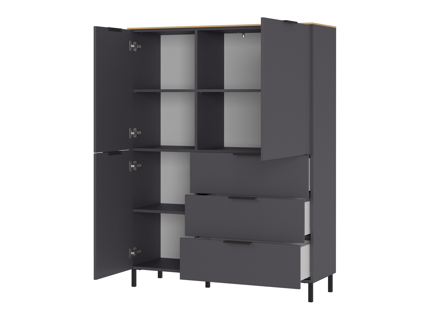 Етажерка Revteno 100 (Графит + Navarra дъб)