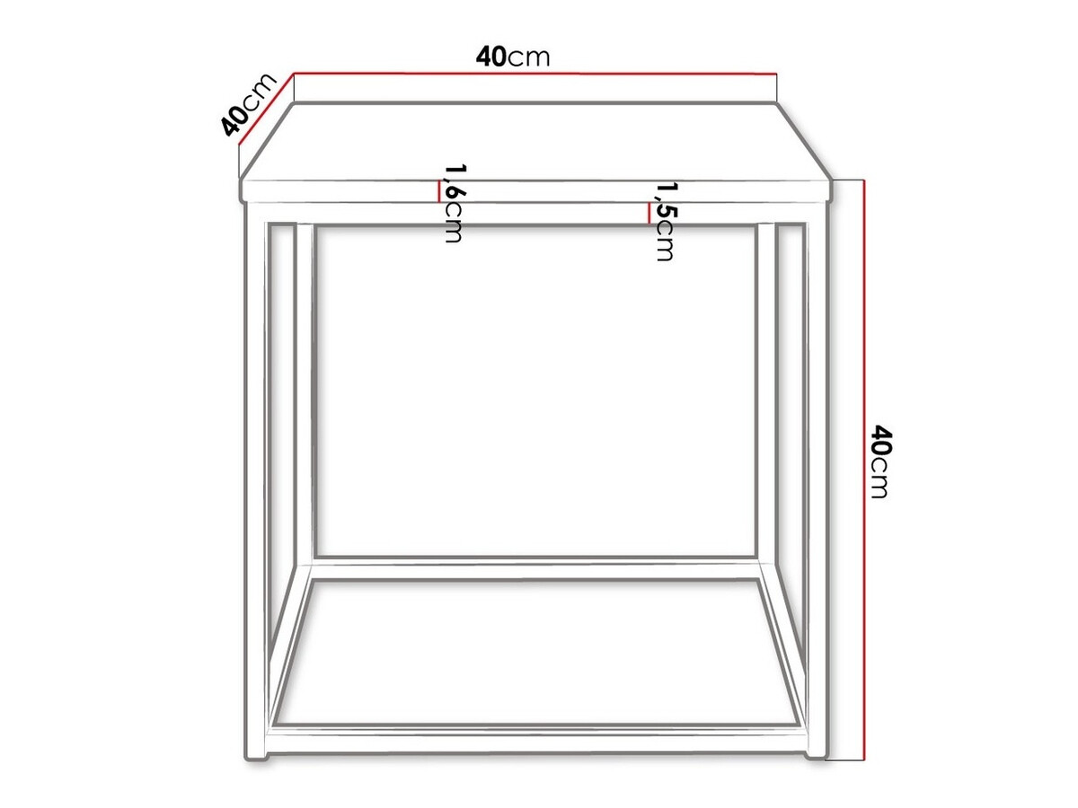 Масичка за кафе Germantown 106 (Черен мат + дъб)