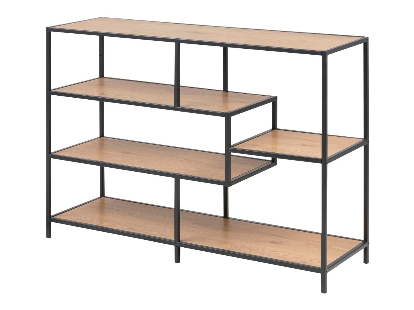 Етажерка Norsica Sevferi 102 (Див дъб + Черен)