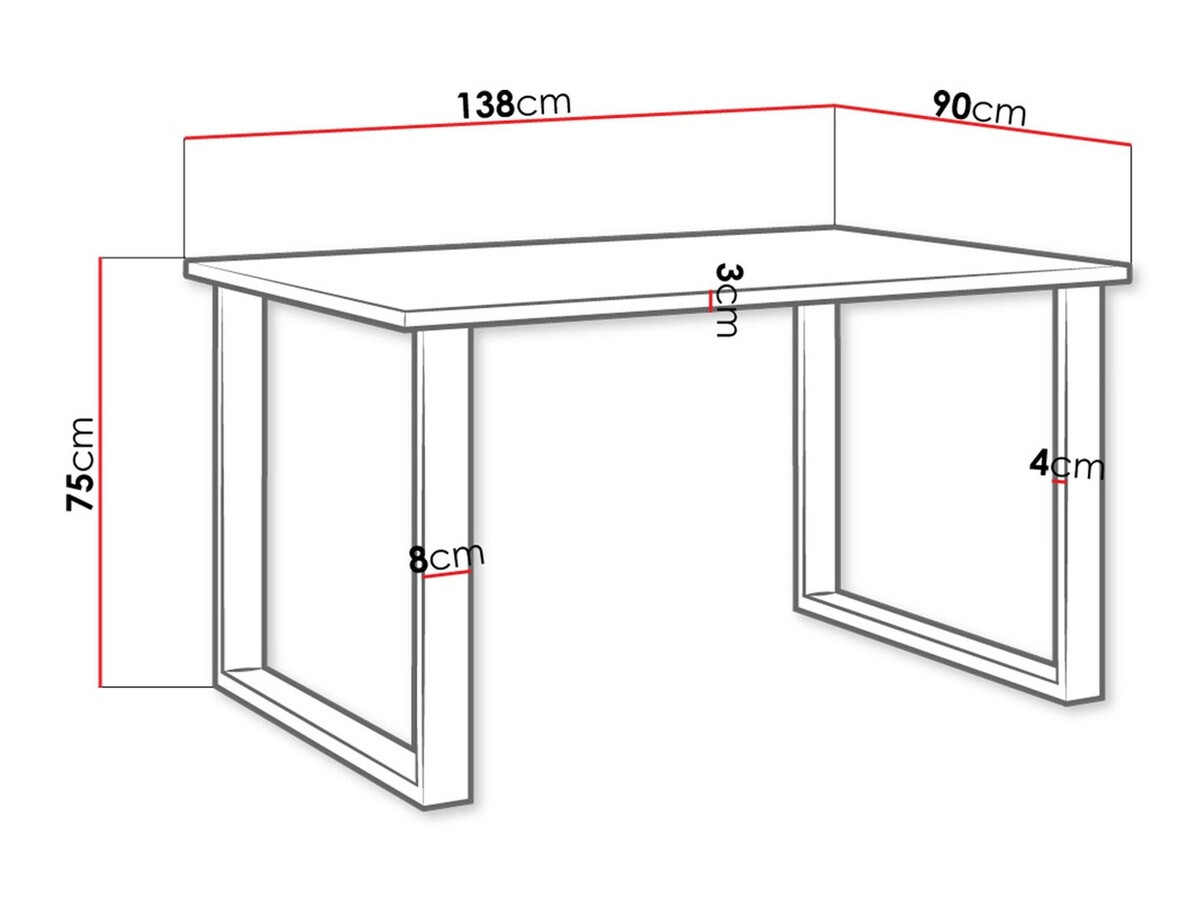 Маса Tucson 137 (Бял + Черен)