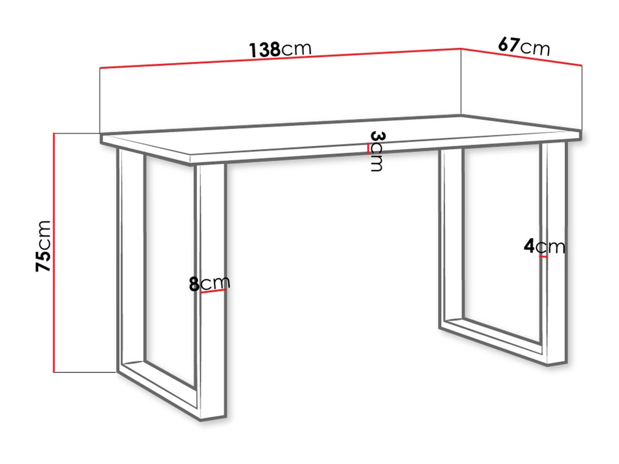 Маса Tucson 136 (Artisan дъб + Черен)