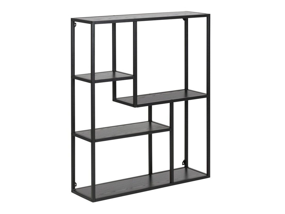 Стенна етажерка Norsica Sevferi 113 (Черна пепел + Черен)