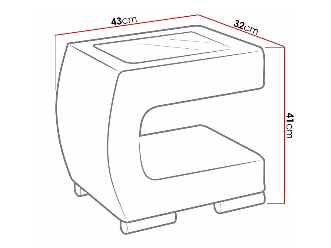 Нощно шкафче Mensa (Soft 029)