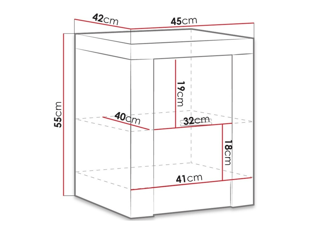 Нощно шкафче Serfeno 119 (Тъмен ясен)