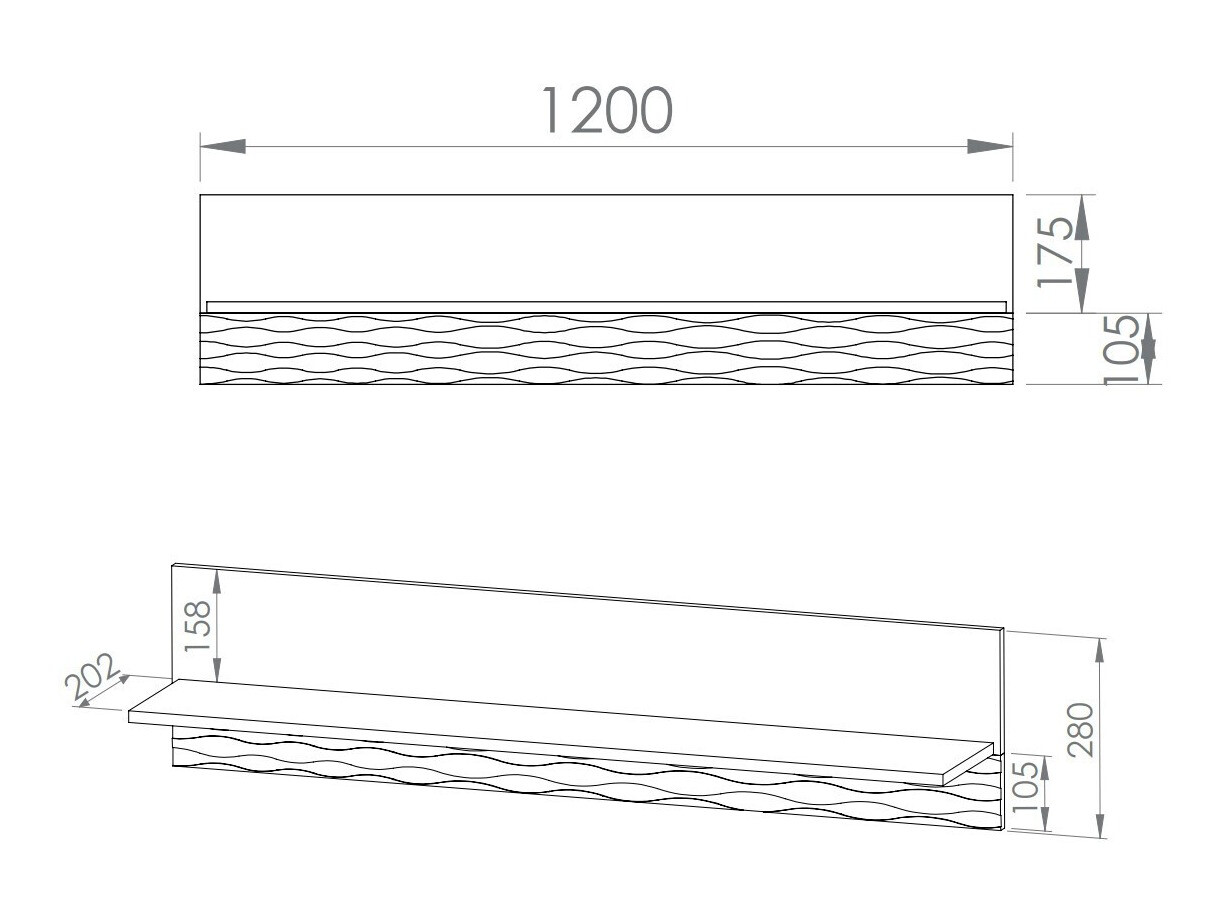 Стенна етажерка Noleliu 103