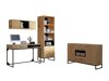 Комплект за домашен офис Baltesi 116 (Artisan дъб + Черен)