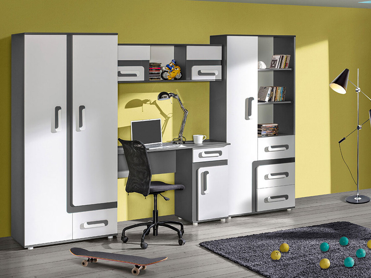 Етажерка Aviseve 105 (Антрацит + Бял)