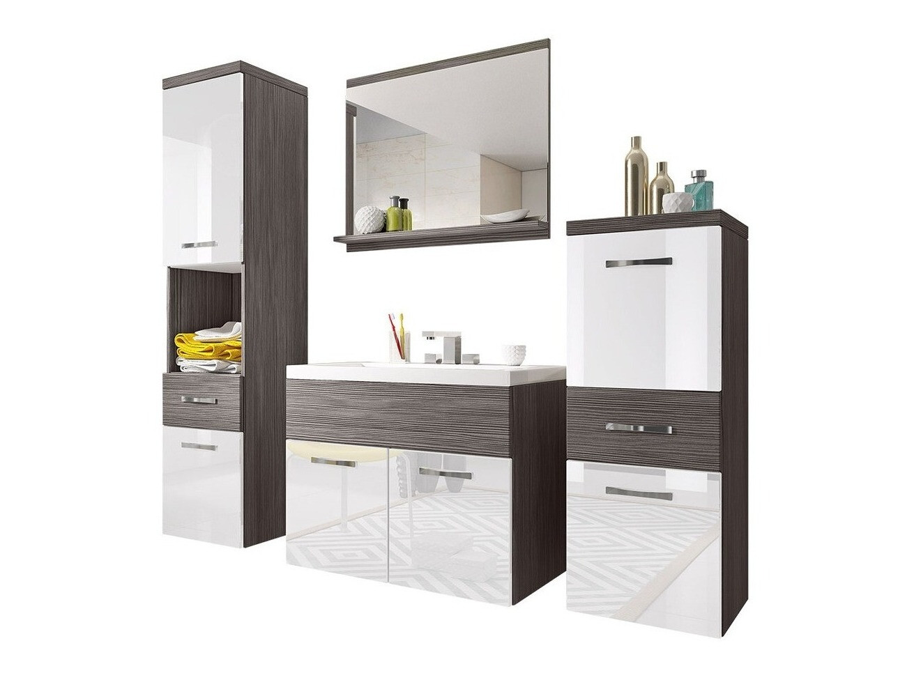 Комплект за баня Sarasota 109 (Bodega + Бял гланц)