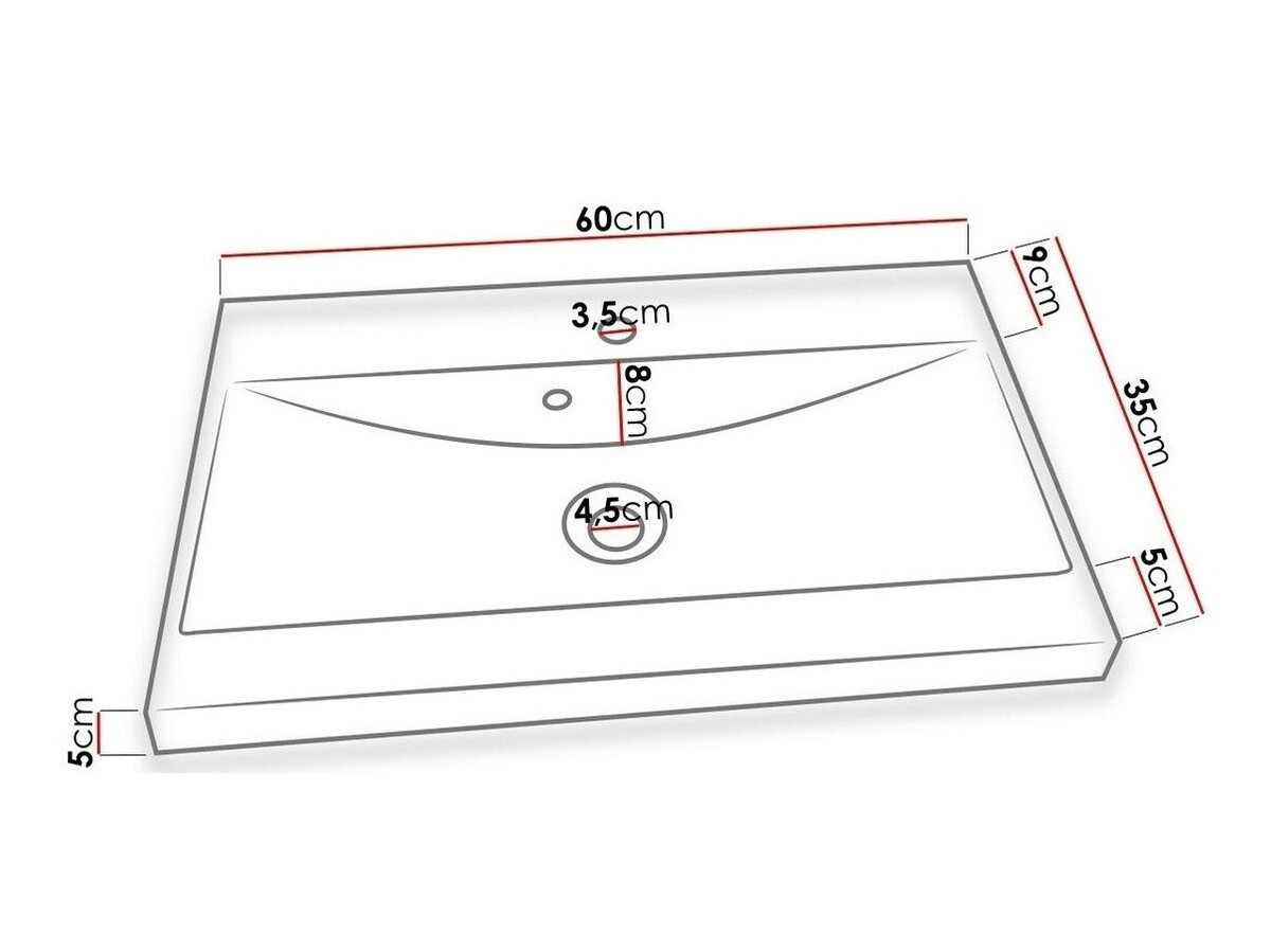 Комплект за баня Sarasota 109 (Дъб уотан + Бял гланц)