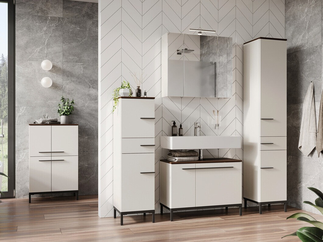 Стоящ шкаф за баня Ruvlevu 101 (Светло сив + Opex)