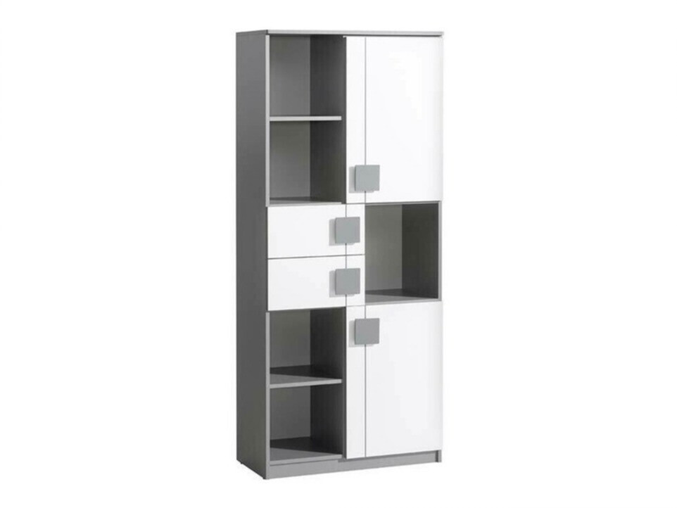 Етажерка Elmenou 101 (Бял + Антрацит)