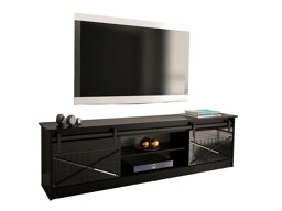 ТВ шкаф Charlotte 156 (Черен + Черен гланц)