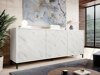Шкаф Charlotte 158 (Бял + Бял мрамор)