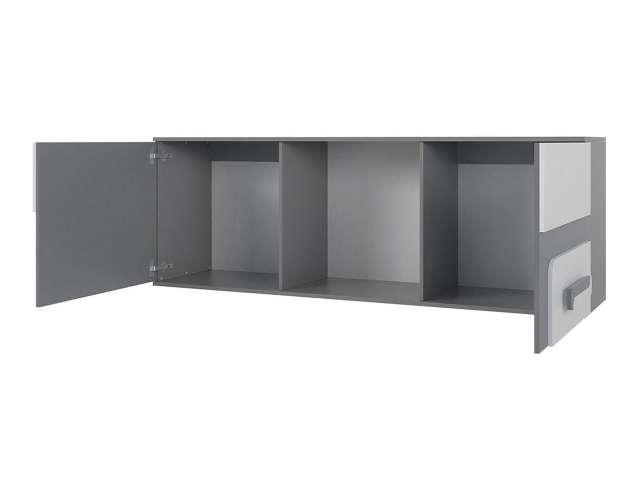 Стенна етажерка Aviseve 104 (Антрацит + Бял)