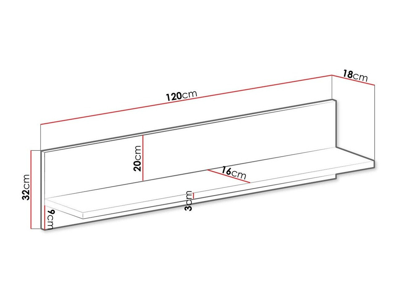 Стенна етажерка Venmava 108