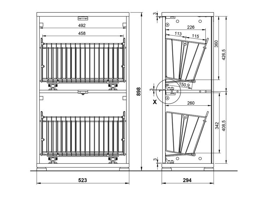 Шкаф за обувки Veltena 115
