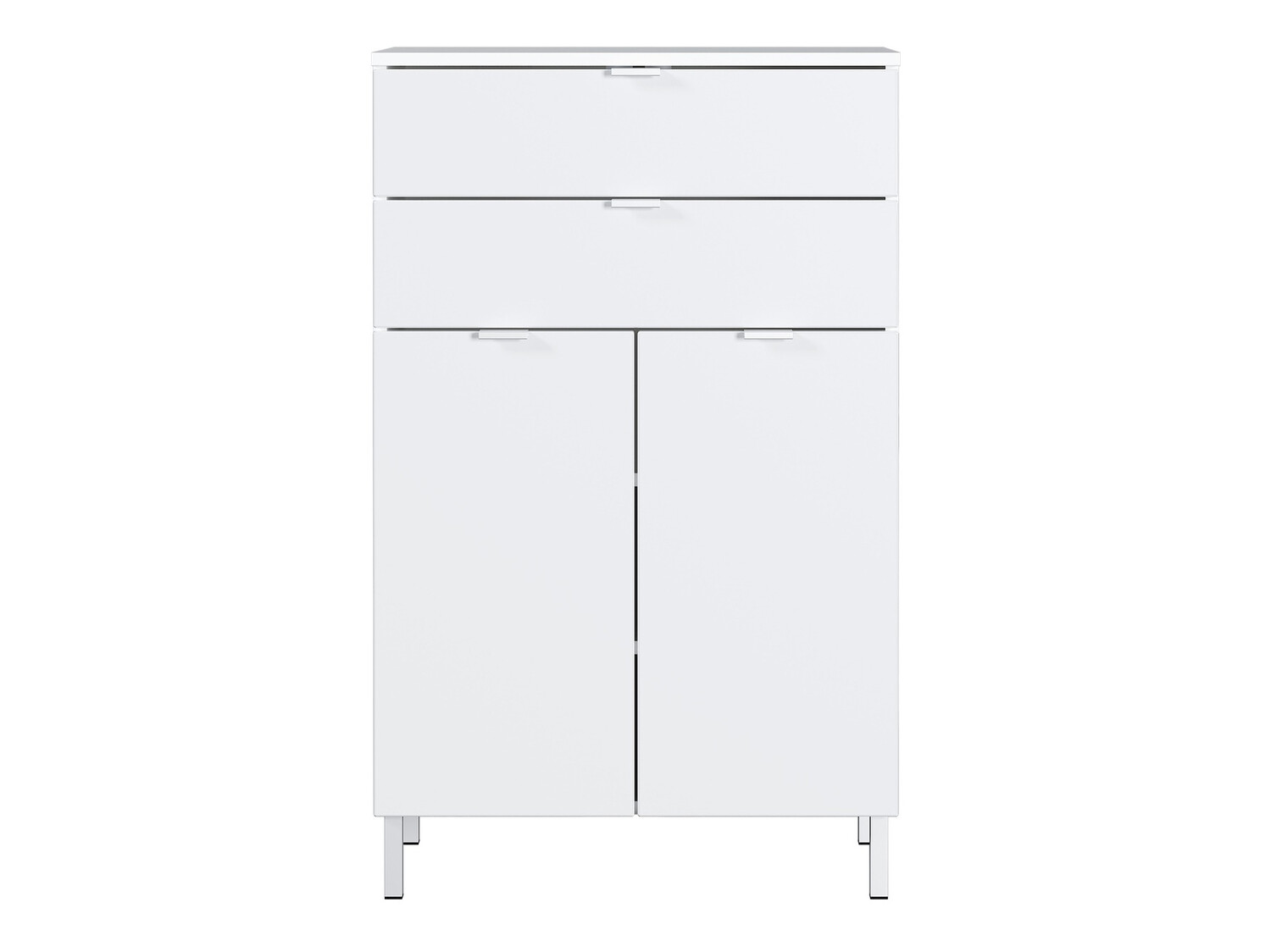 Стоящ шкаф за баня Lomcamo 102 (Бял + Бял гланц)