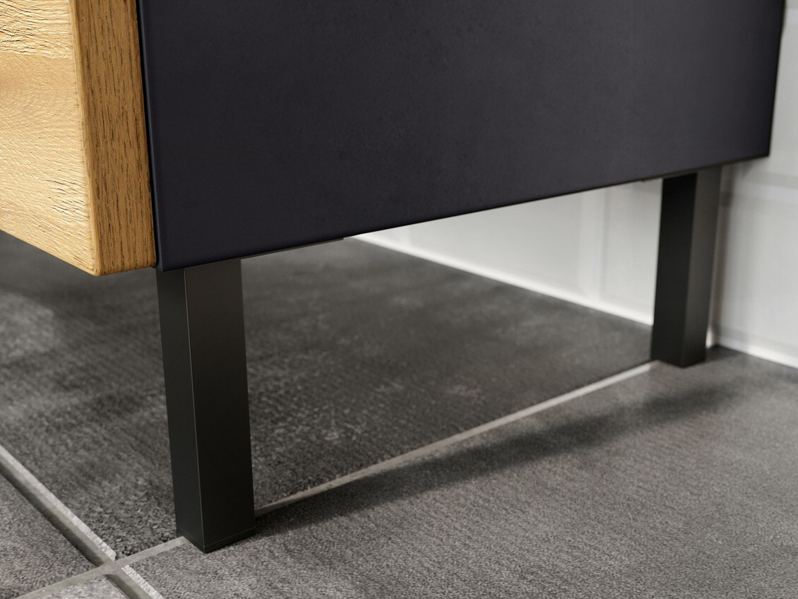 Стоящ шкаф за баня Talmira 101 (Графит + Grande дъб)