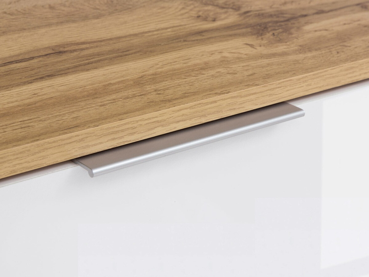 Етажерка Tivetra 108 (Дъб уотан + Бял гланц)