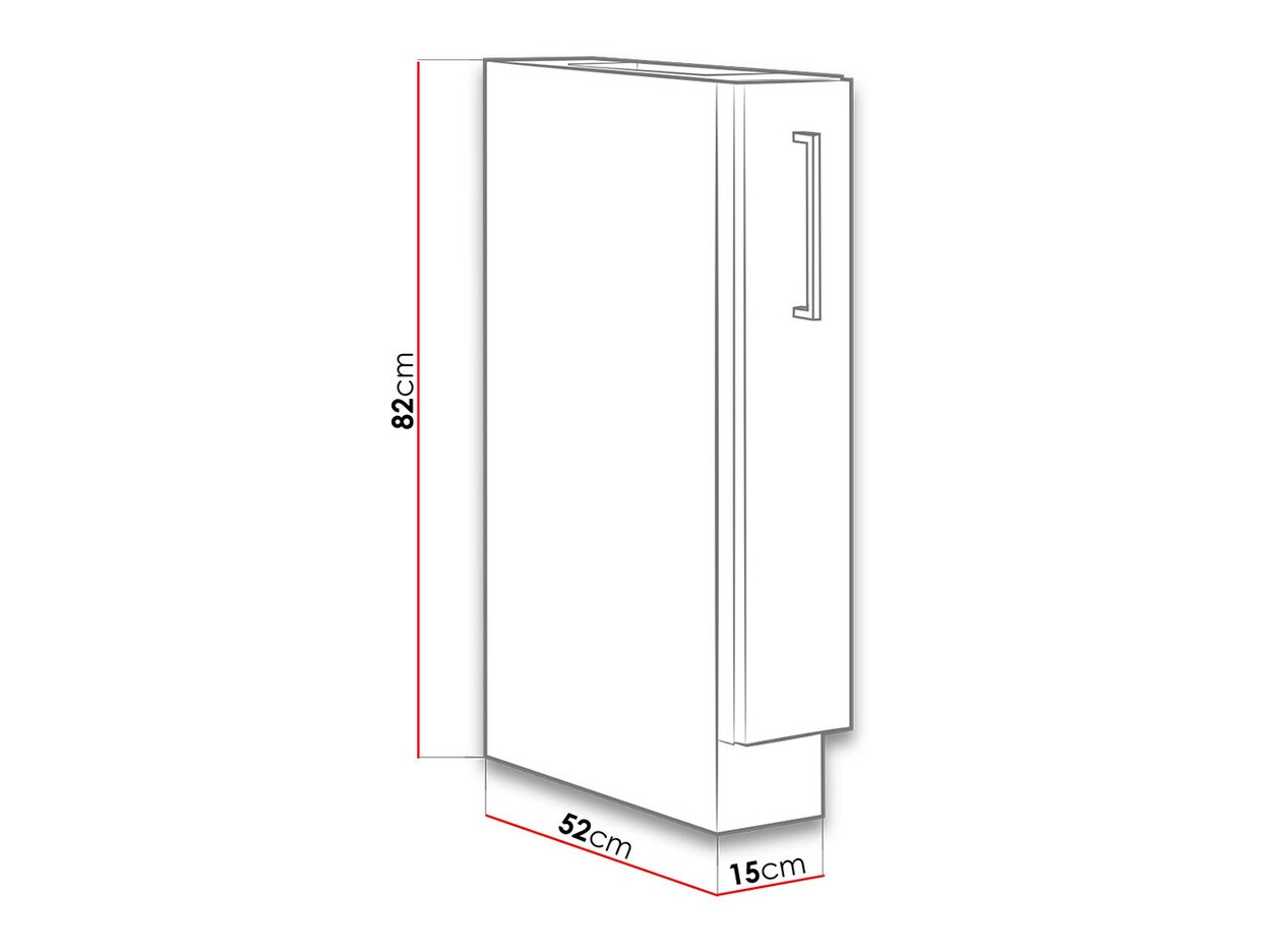 Модулен шкаф с изтеглящ се кошница Wood 105