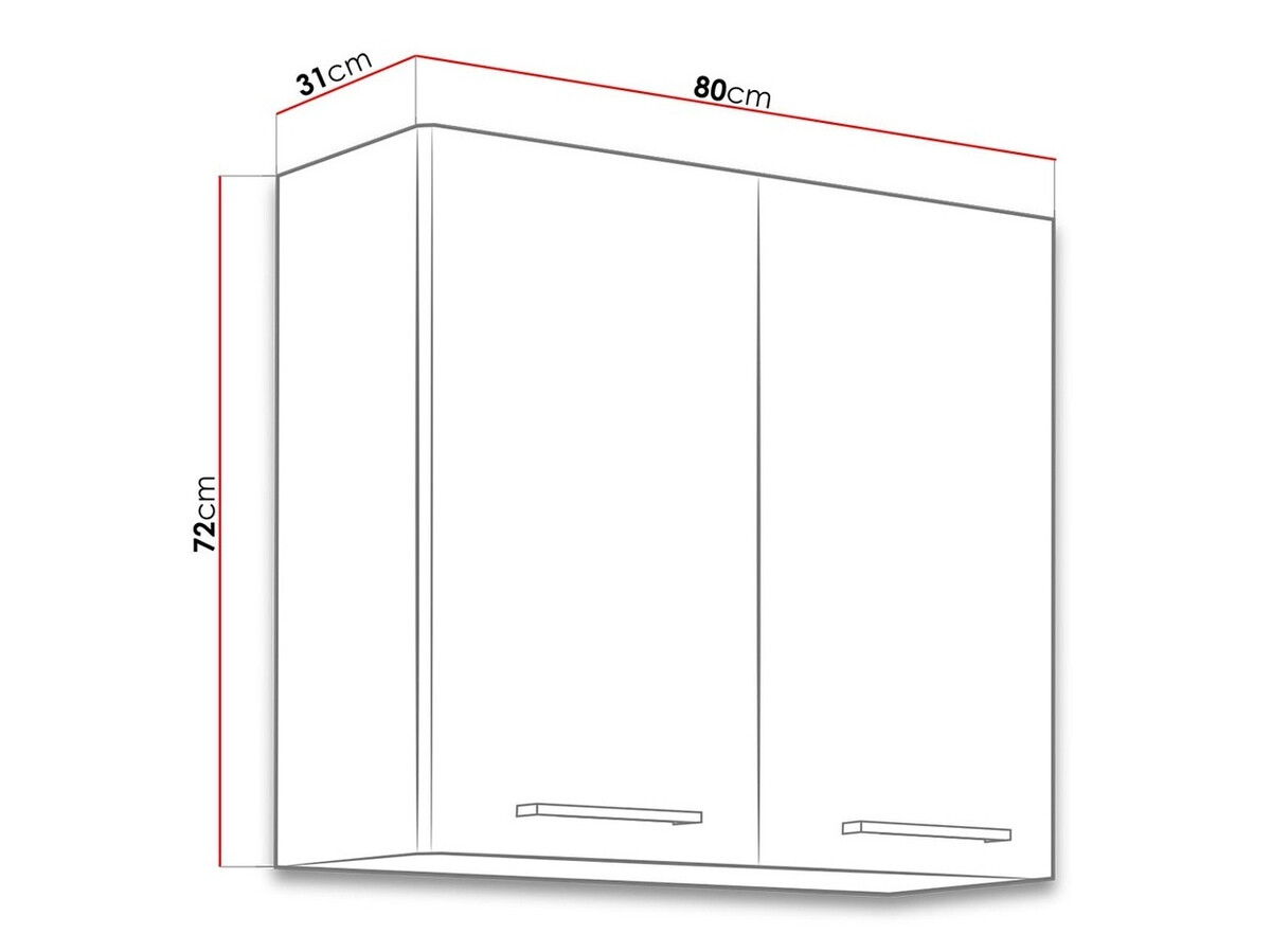 Модулен окачен шкаф Wood White 121