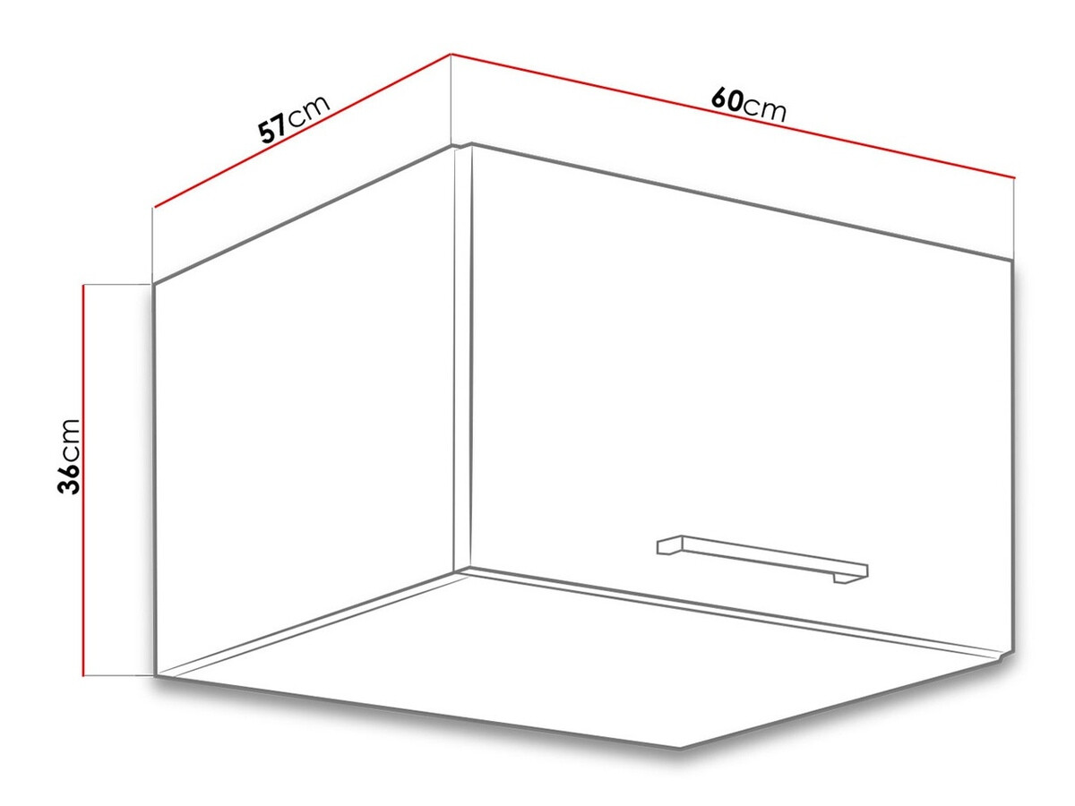 Модулен окачен шкаф Wood White 124