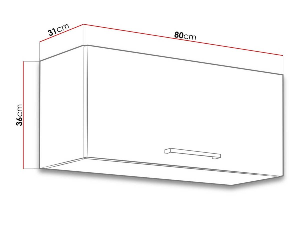 Модулен окачен шкаф Wood White 131