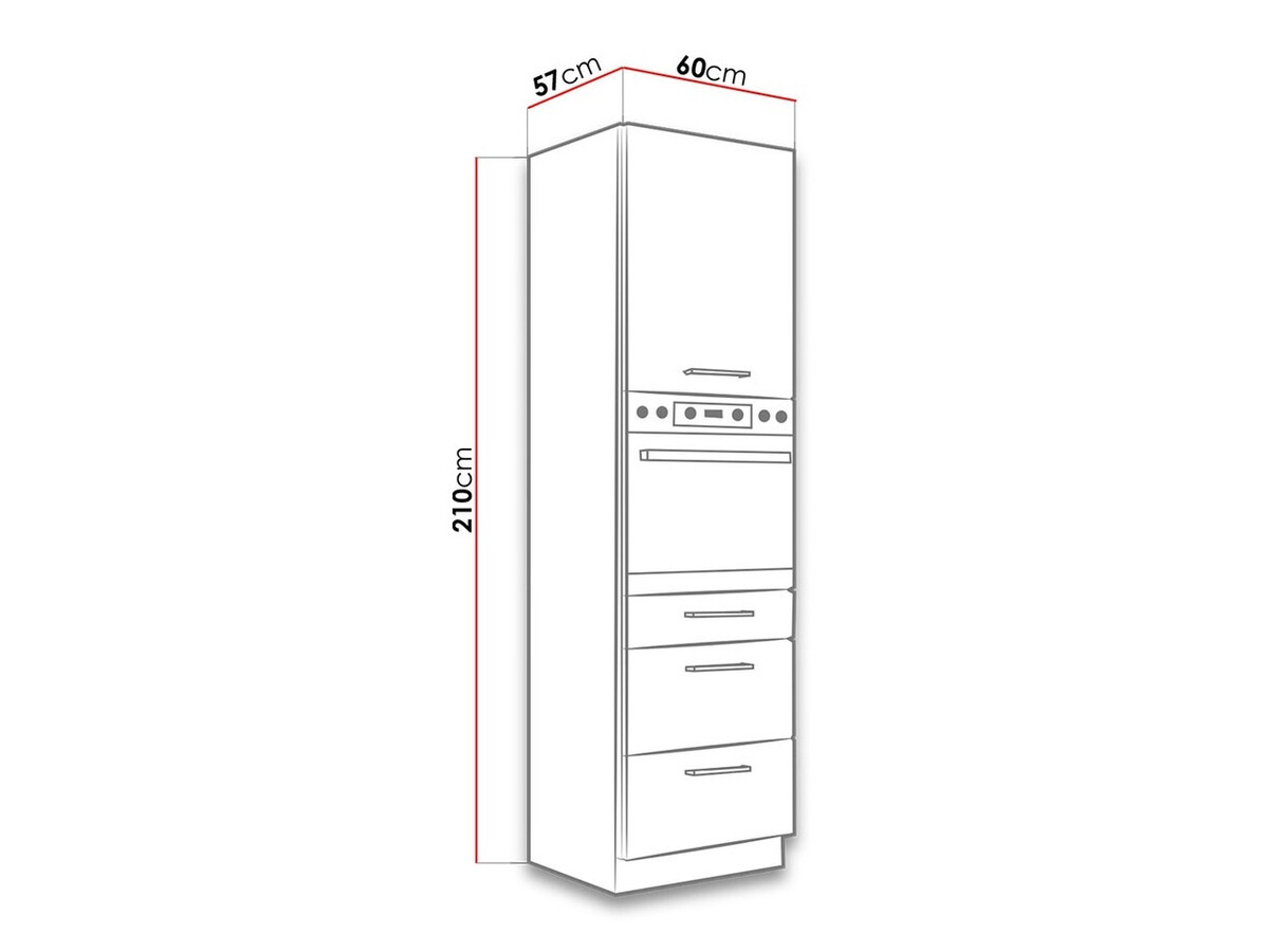 Модулен шкаф за вградени уреди Wood White 126