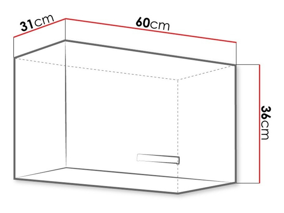 Модулен окачен шкаф Multi White 113