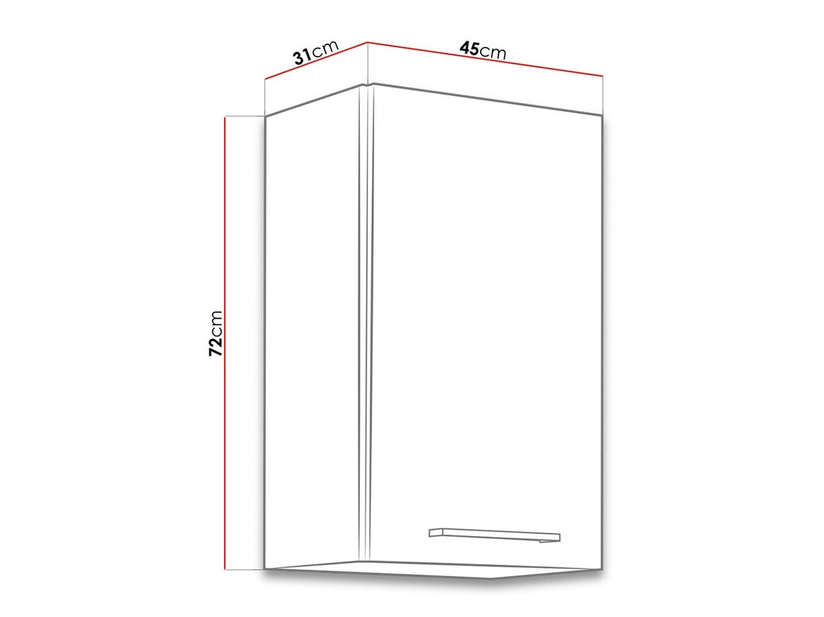 Модулен окачен шкаф Wood White 101