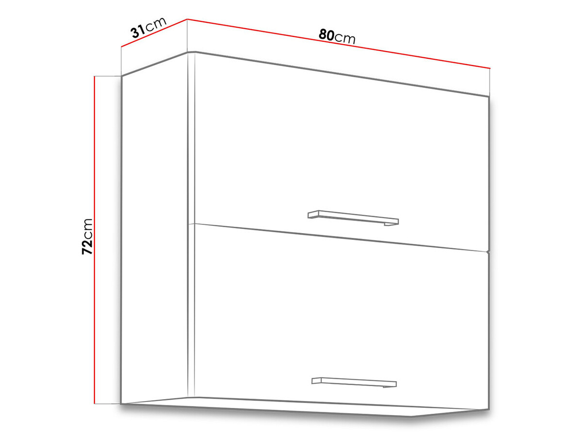 Модулен окачен шкаф Wood White 109