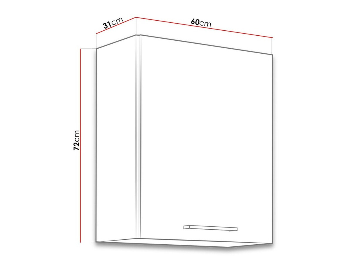Модулен окачен шкаф Wood White 112