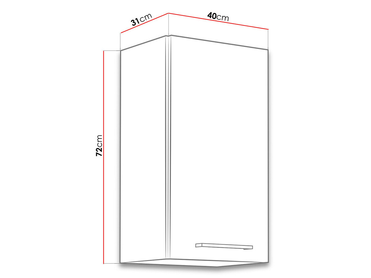Модулен окачен шкаф Wood White 118