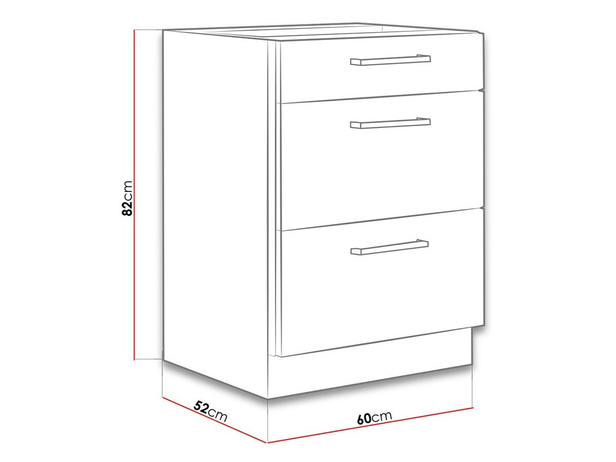Модулен шкаф с чекмеджета Wood White 115