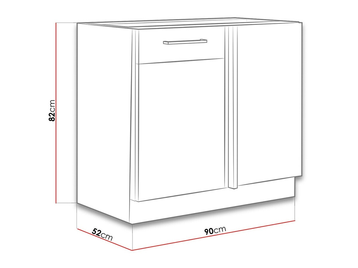 Модулен шкаф с врати Wood White 103