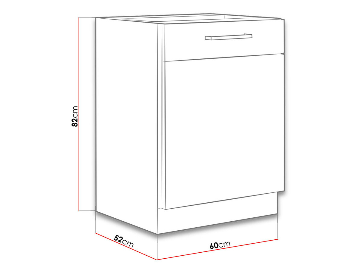 Модулен шкаф с врати Wood White 116