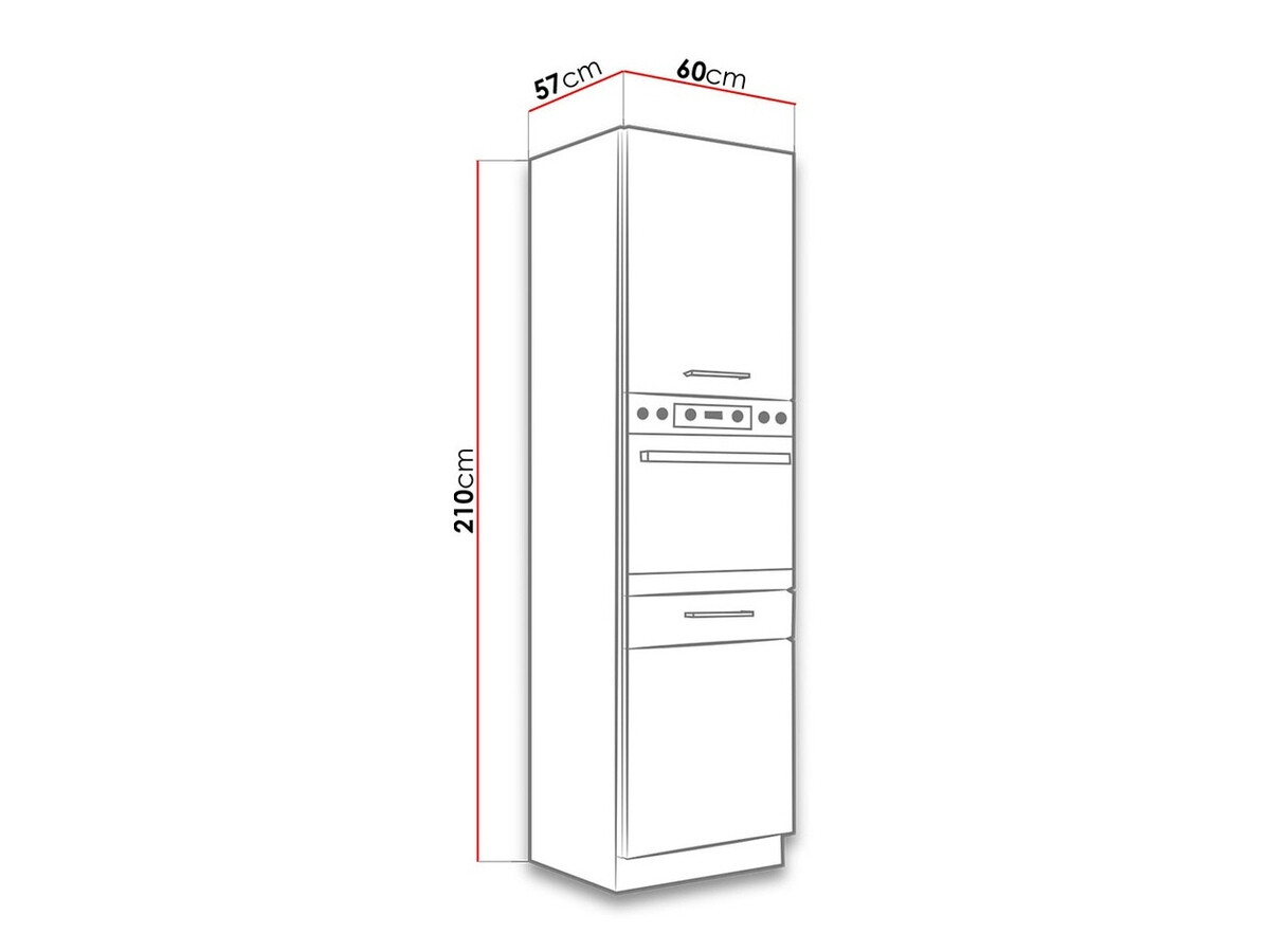 Модулен шкаф за вградени уреди Wood White 113