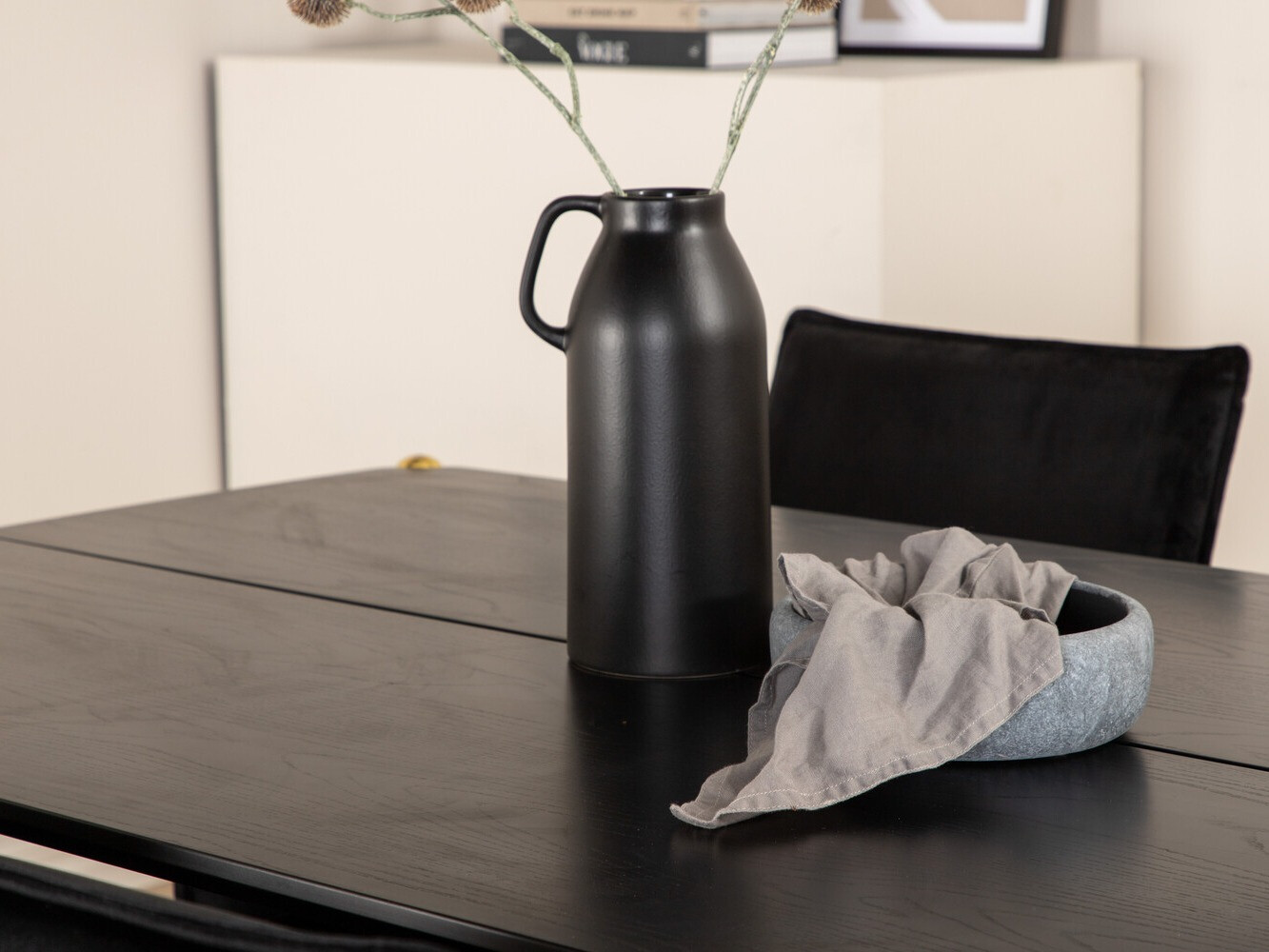 Маса и столове за трапезария Dallas 5034 (Черен)