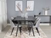 Маса и столове за трапезария Dallas 1676 (Сив + Черен)