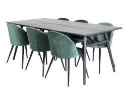Маса и столове за трапезария Dallas 1676 (Зелен + Черен)