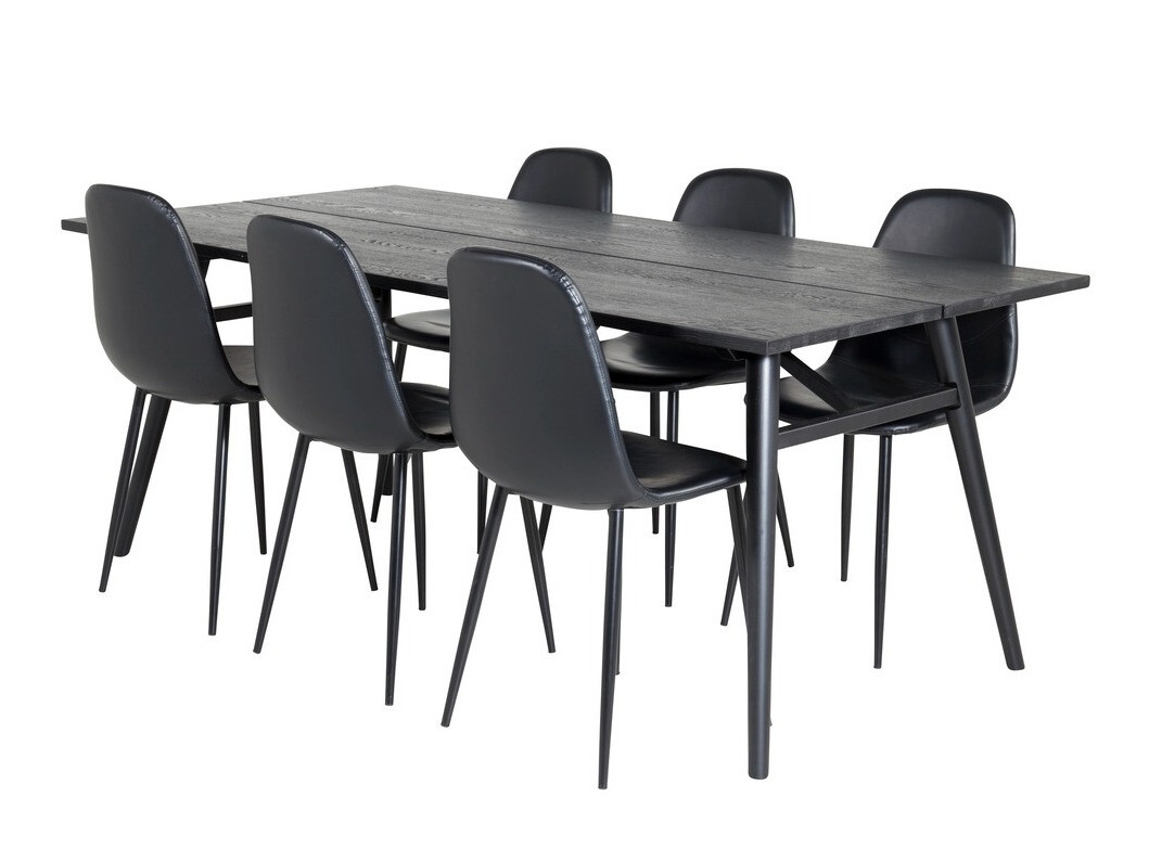 Маса и столове за трапезария Dallas 1681 (Черен)