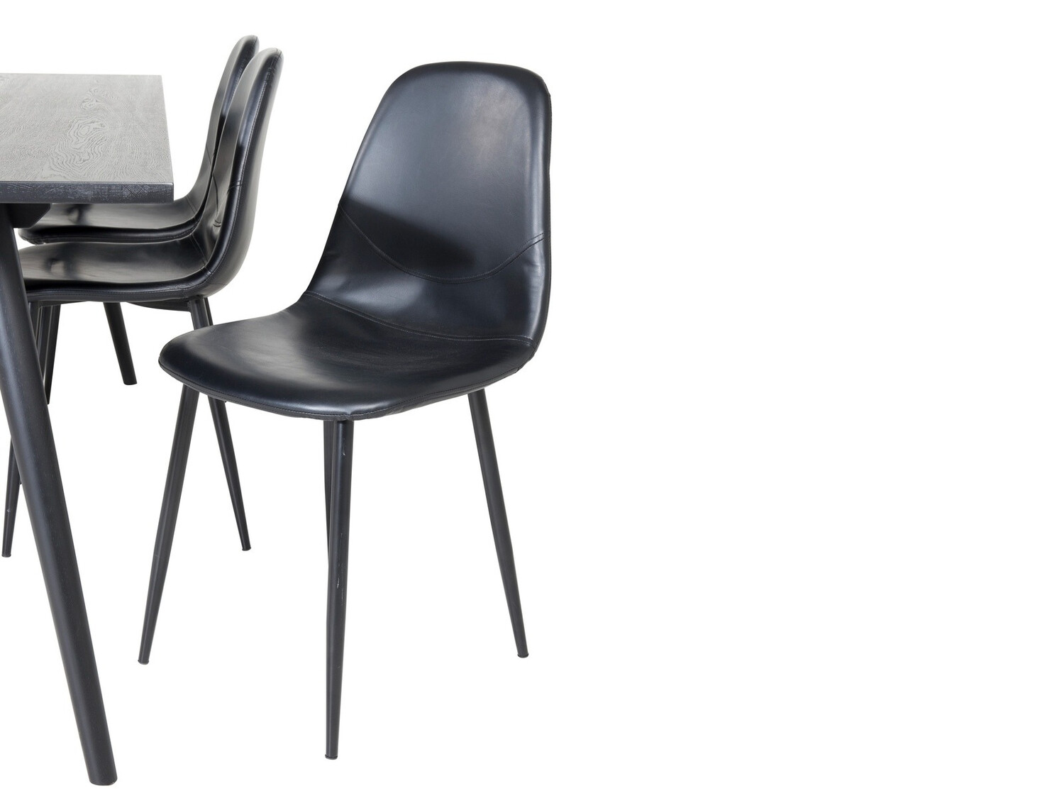 Маса и столове за трапезария Dallas 1681 (Черен)