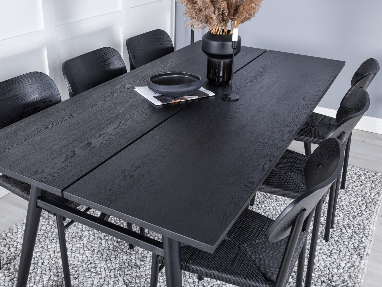 Маса и столове за трапезария Dallas 1785 (Черен)