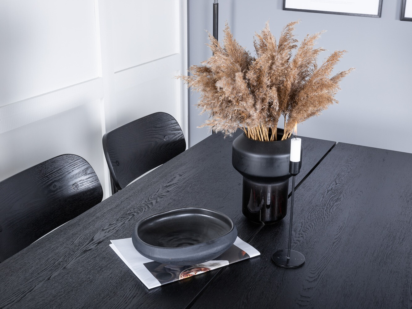 Маса и столове за трапезария Dallas 1785 (Черен)