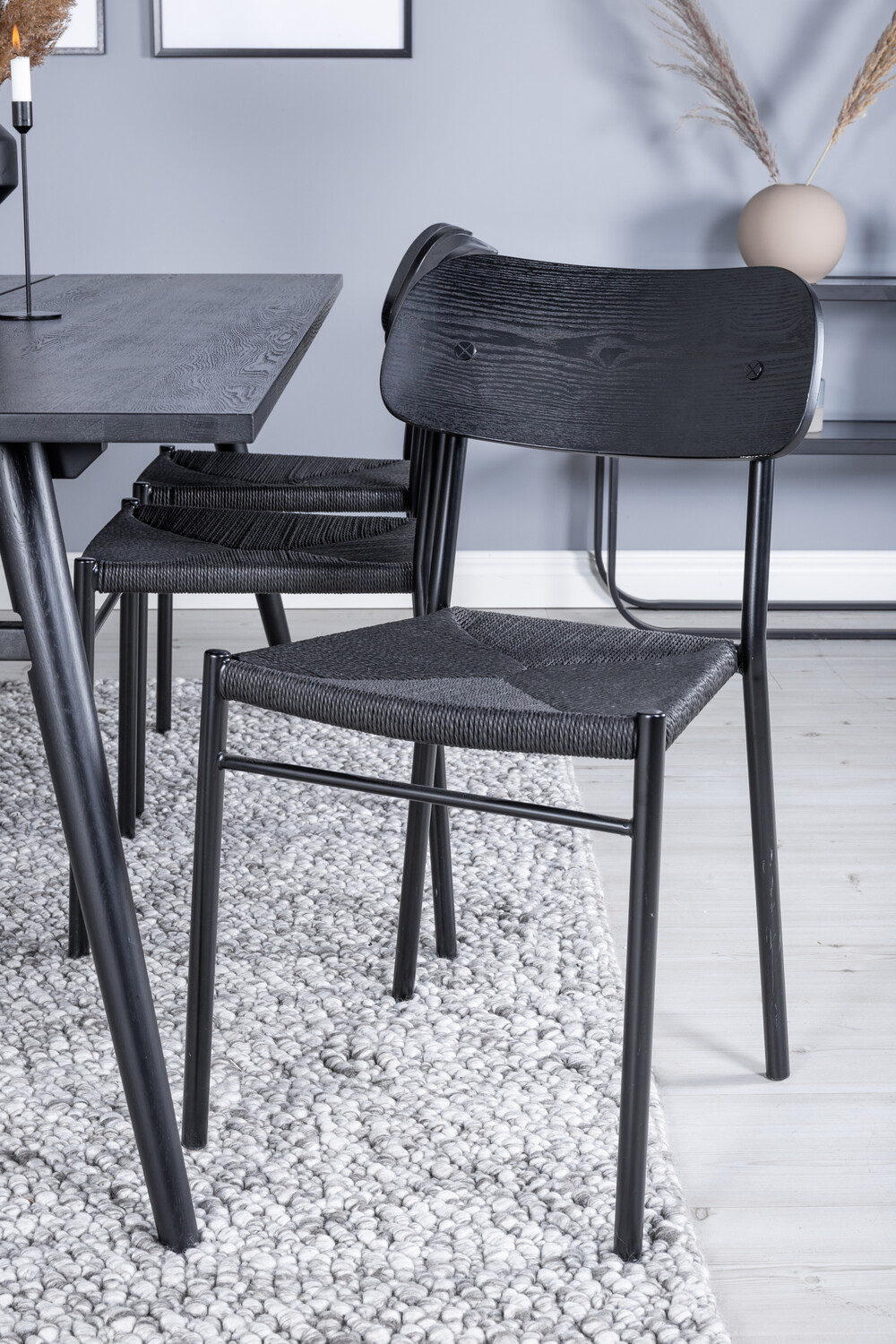 Маса и столове за трапезария Dallas 1785 (Черен)