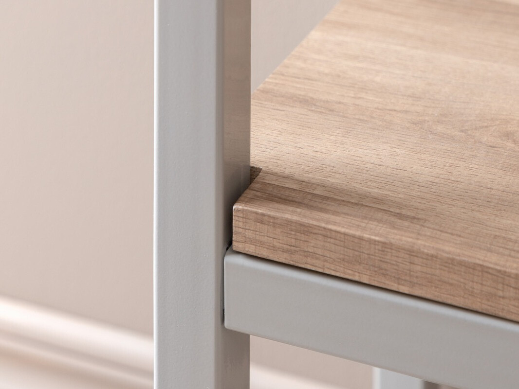 Конзолна маса Dallas 2521 (Ярък дърво + Сив)